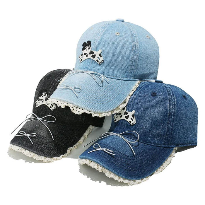 Dog Bow Adjustable Baseball Cap - Byyde