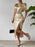 Honey Slit One Shoulder Short Sleeve Midi Dress - Byyde