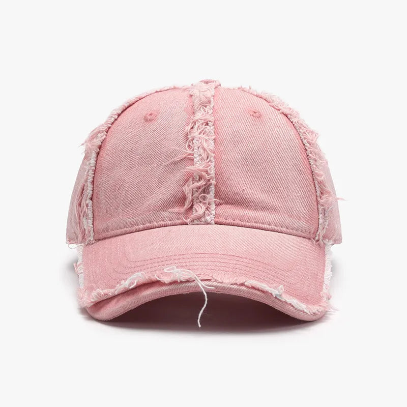 Raw Hem Cotton Baseball Cap - Byyde