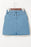 Acid Wash Bowknot Details High Waist Denim Skirt - Byyde