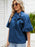 Denim Bow Tie Puff Sleeve Top - Byyde