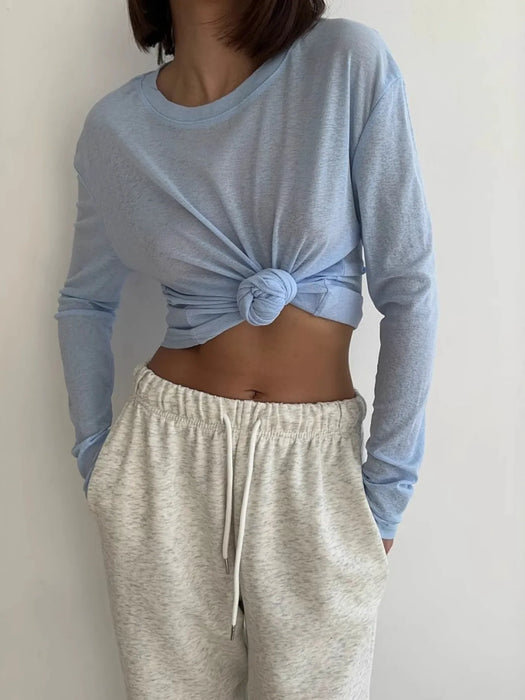 Knotted Long Sleeve T-Shirt - Byyde