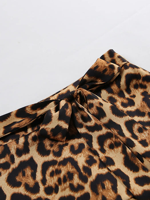 Leopard Print Mini Skirt - Byyde