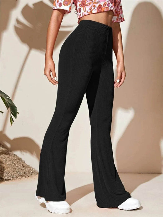 Full Size High-Waist Flare Active Pants Plus Size - Byyde