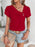 Asymmetrical Short Sleeve Blouse - Byyde