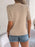 Openwork Round Neck Short Sleeve Knit Top - Byyde