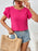 Round Neck Ruffle Sleeve T-Shirt - Byyde