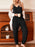 Ribbed Knit V-Neck Tank and Pants Lounge Set - Byyde