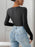 Perfee Ribbed Contrast Long Sleeve Bodysuit - Byyde
