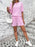 Flower Round Neck Top and Shorts Lounge Set - Byyde