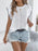 Openwork Round Neck Cap Sleeve Knit Top - Byyde