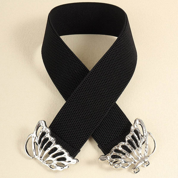 Butterfly Alloy Buckle Elastic Belt - Byyde