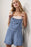 Square Neck Denim Overalls with Pockets - Byyde