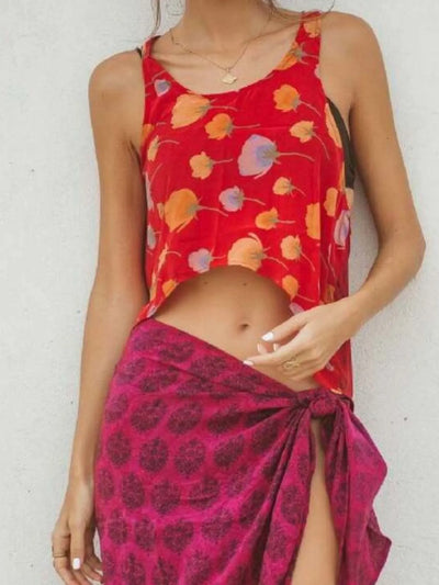 Printed Scoop Neck Tank - Byyde