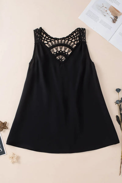 Openwork V-Neck Tank - Byyde