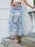 Tiered Ruffle Denim Patchwork Skirt - Byyde