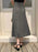 Asymmetric Wrap Midi Skirt with Fluted Hem - Byyde
