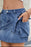 Criss-Cross Waist Detail Denim Mini Skirt - Byyde