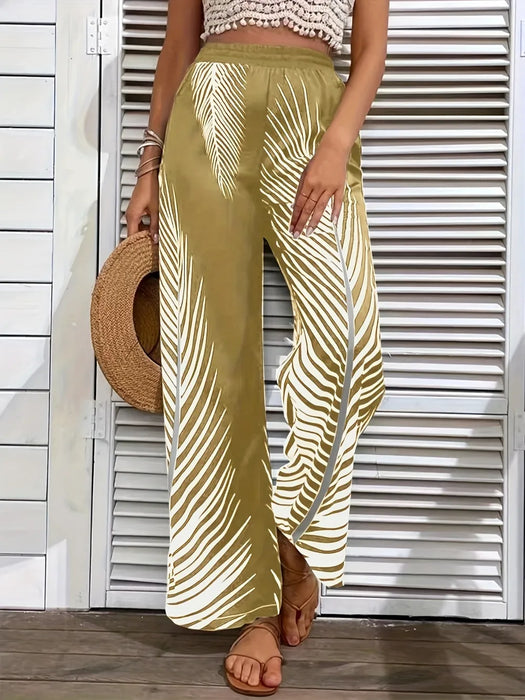 Printed Wide Leg Pants - Byyde