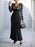 Lace V-Neck Long Sleeve Maxi Dress - Byyde