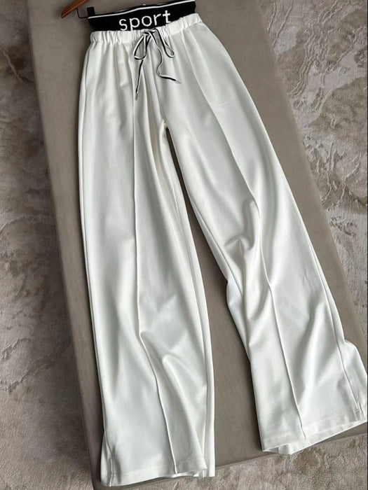 Short Sleeve Top and Wide Leg Pants Set - Byyde
