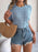 Openwork Round Neck Short Sleeve Knit Top - Byyde