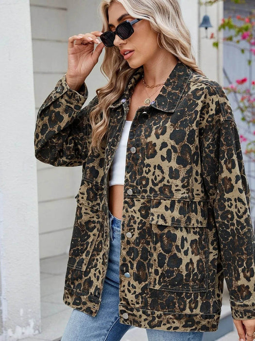 Button Up Long Sleeve Denim Jacket - Byyde