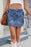 Criss-Cross Waist Detail Denim Mini Skirt - Byyde