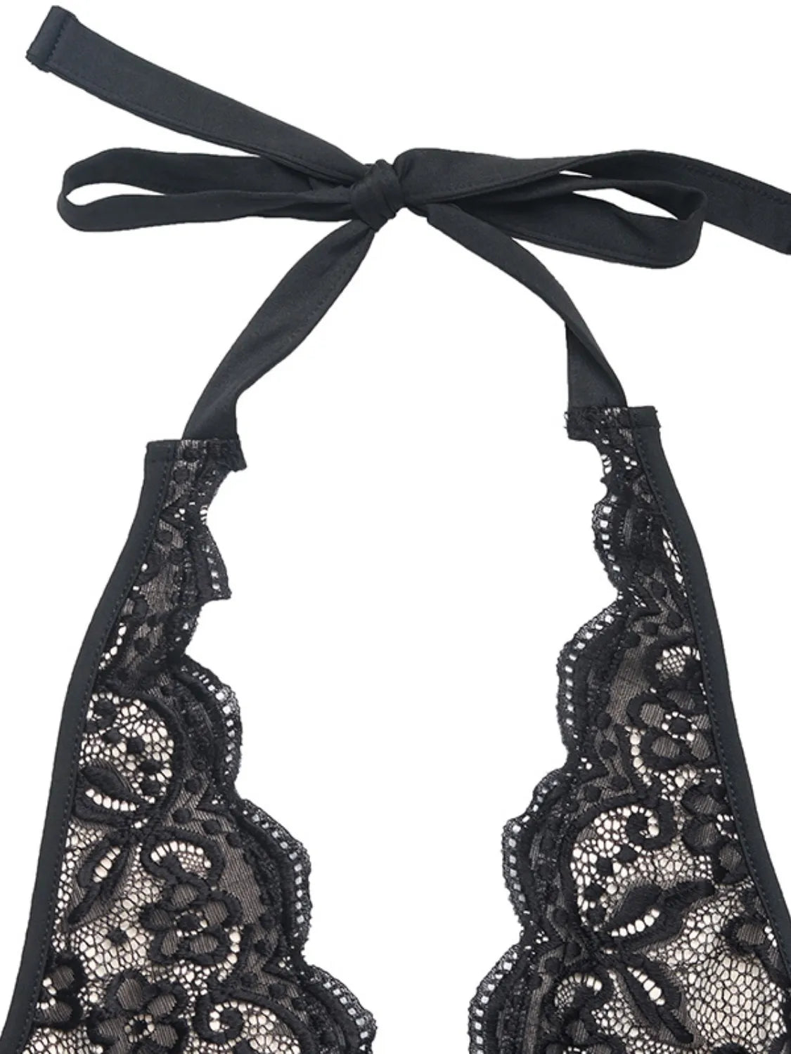 Lace Halter Neck Bodysuit - Byyde
