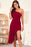 One-Shoulder Flutter Sleeve Asymmetrical Dress - Byyde