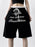 Drawstring Letter Shorts - Byyde