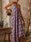 Printed Halter Neck Maxi Cami Dress - Byyde