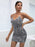 Sequined Spaghetti Strap Crisscross Back Mini Dress - Byyde