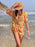 Smocked Printed Tie Neck Romper - Byyde