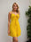 Layered Sweetheart Neck Bow Front Mini Cami Dress - Byyde