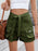 High Waist Belted Cargo Denim Shorts - Byyde