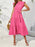 Frill Mock Neck Ruffled Cap Sleeve Midi Dress - Byyde