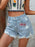 LOVE Distressed Raw Hem Denim Shorts - Byyde