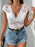 Perfee Lace Backless V-Neck Cap Sleeve Bodysuit - Byyde