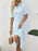 Striped Button-Down Midi Shirt Dress with Ruffle Sleeves - Byyde