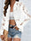 Sheer Lace Zip Up Long Sleeve Jacket - Byyde