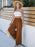 High-Waisted Wide Leg Pants with Pockets - Byyde
