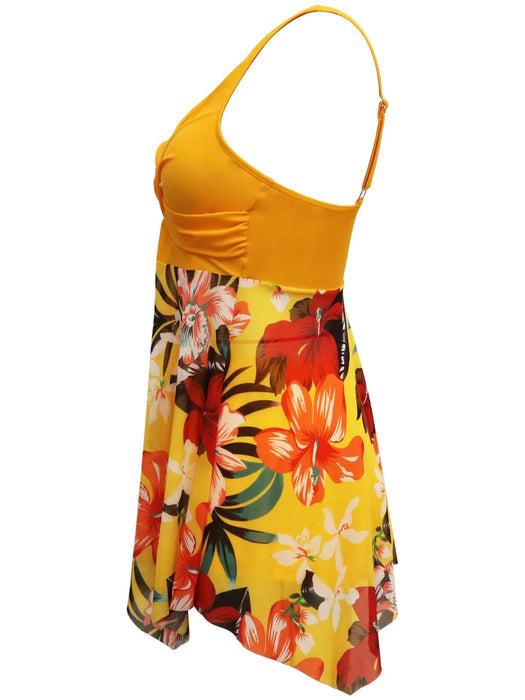 Printed Wide Strap Two-Piece Swim Set - Byyde