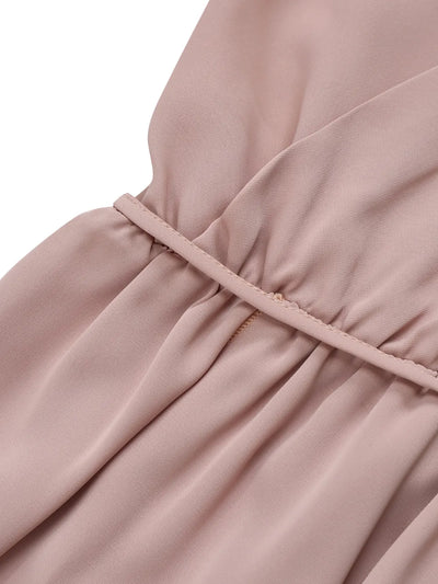 Honey Tied Surplice Sleeveless Midi Cami Dress - Byyde