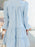 Striped Tiered Flounce Sleeve Shirt Dress - Byyde
