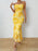 Tie-Dye Ruched Bodycon Mesh Cami Maxi Dress - Byyde