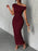 Asymmetrical One Shoulder Bodycon Maxi Dress - Byyde