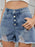 Distressed Raw Hem Denim Shorts - Byyde