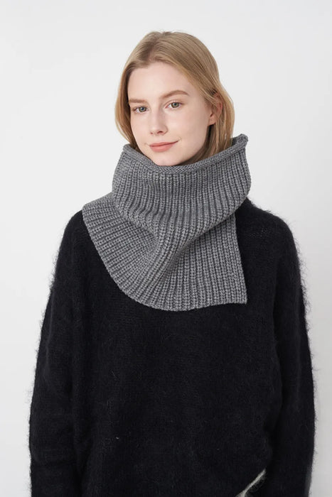 Slit Pullover Knit Scarf - Byyde