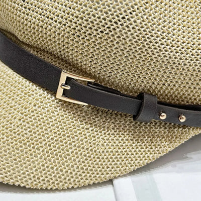 Straw Woven Buckle Hat - Byyde